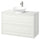 TÄNNFORSEN / VÄSTERSJÖN - Washbasin/drawer/misc cabinet, white/white marble effect,102x49x79 cm