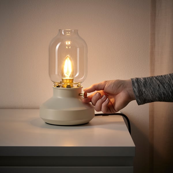 TÄRNABY Table lamp - beige 25 cm , 25 cm