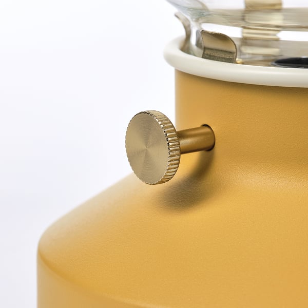 TÄRNABY table lamp, dimmable dark yellow, 25 cm