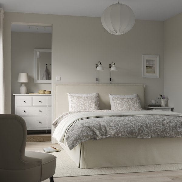 Ikea TÄRNKULLEN - Bed frame cover, Vissle beige,140x200 cm