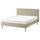 TÄRNKULLEN upholstered bed frame, Kelinge beige/Lindbåden, 200x160 cm