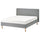 TÄRNKULLEN upholstered bed frame, Tibbleby beige/grey/Lillhällan, 140x200 cm
