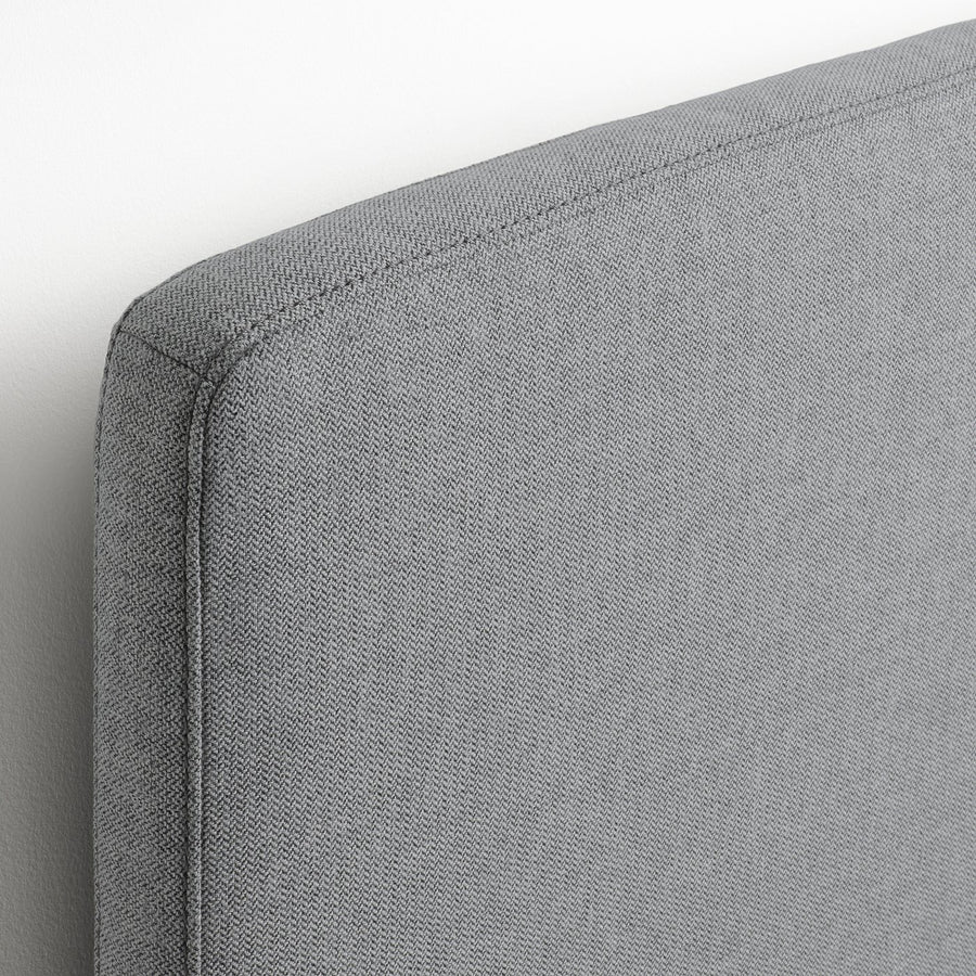 TÄRNKULLEN upholstered bed frame, Tibbleby beige/grey/Lillhällan, 140x200 cm