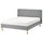 TÄRNKULLEN - Upholstered bed frame, Tibbleby beige/grey,140x200 cm