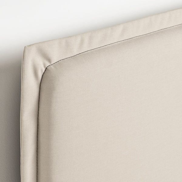 Ikea TÄRNKULLEN - Upholstered bed frame, Vissle beige/Lindbåden,140x200 cm