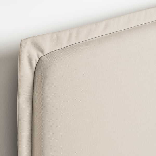 TÄRNKULLEN - Upholstered bed frame, Vissle beige,160x200 cm-095.692.24