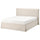 TÄRNKULLEN upholstered bed frame, Vissle beige/Lillhällan, 210x164 cm