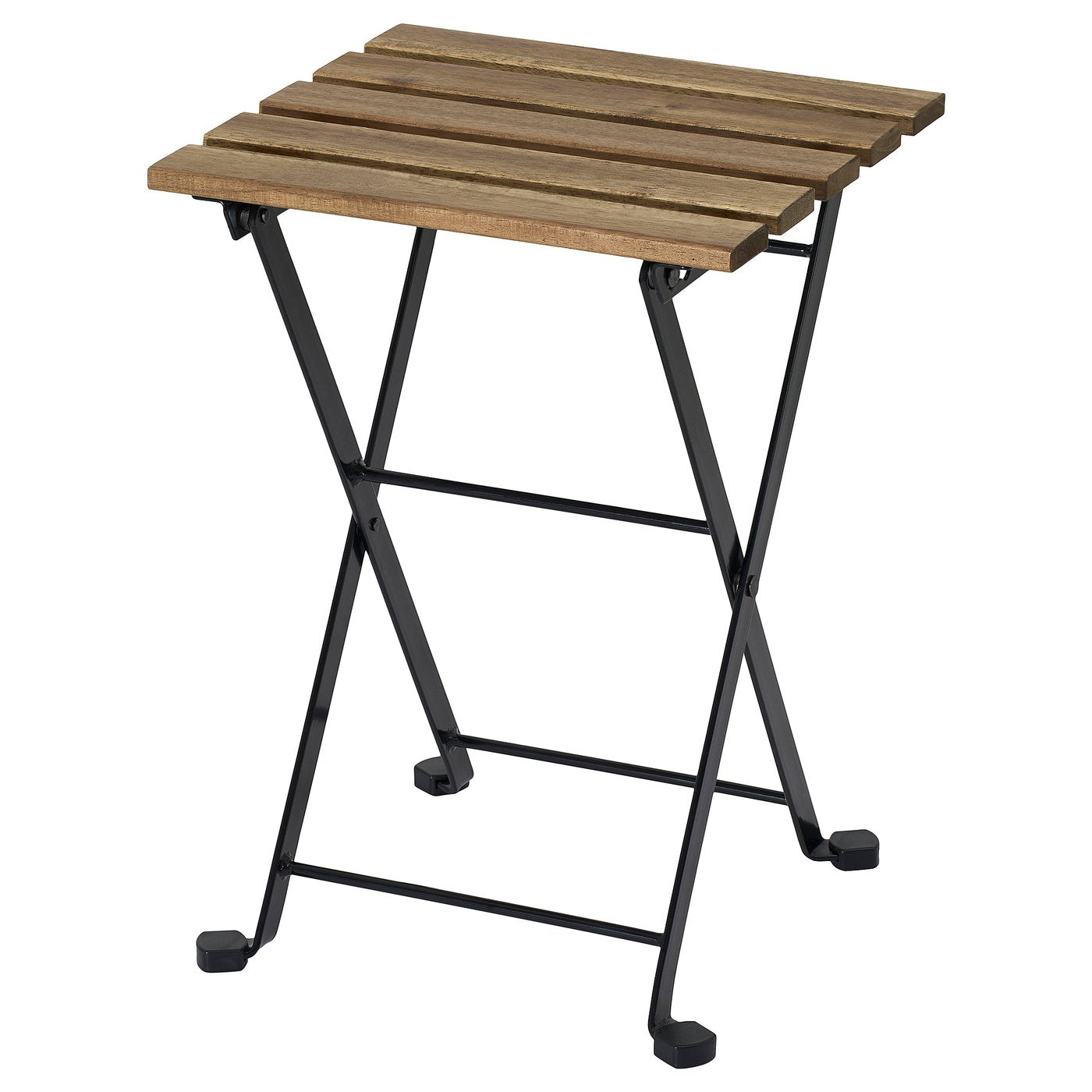 TÄRNÖ stool, black/light brown stained, 30x42 cm
