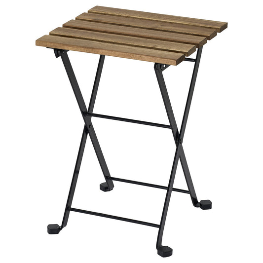 TÄRNÖ stool, black/light brown stained, 30x42x29 cm