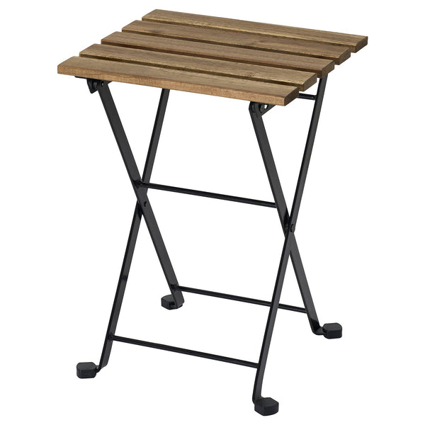 TÄRNÖ stool, black/light brown stained, 30x42x29 cm