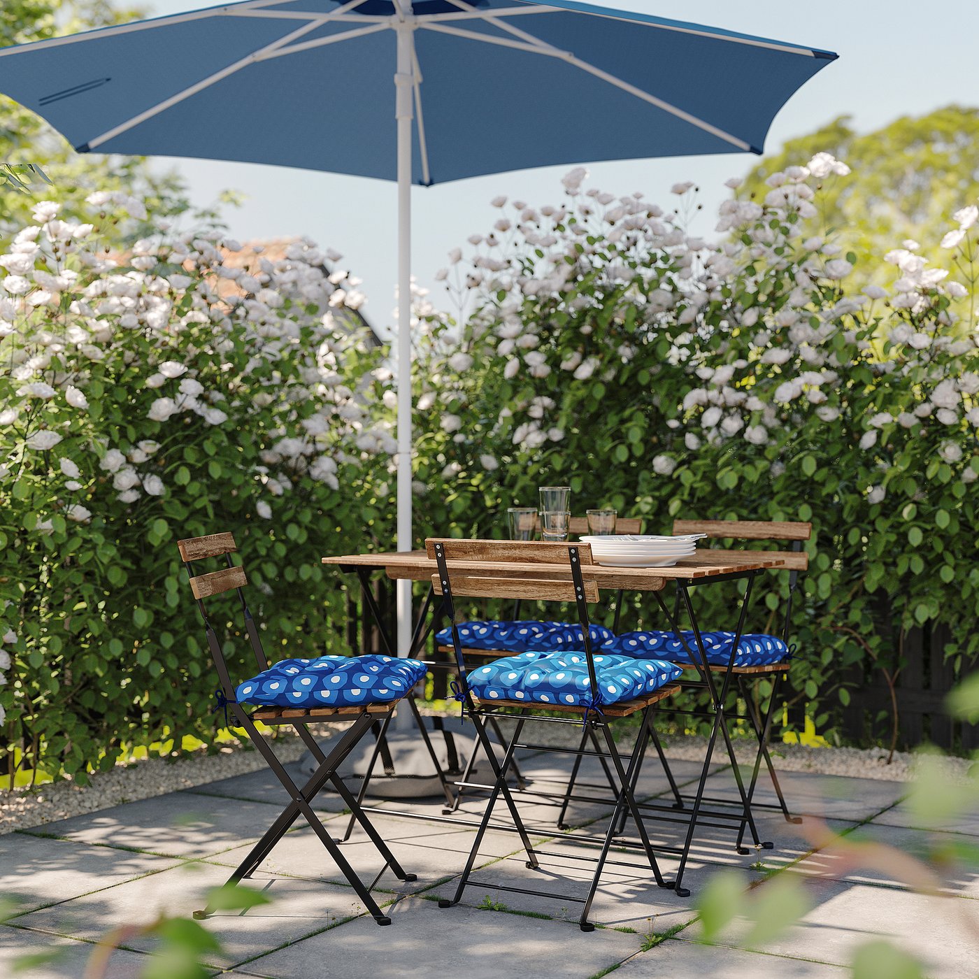 TÄRNÖ table+4 chairs, outdoor, 100x54 cm