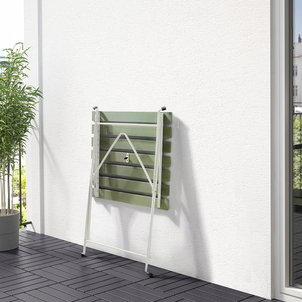 TÄRNÖ - TÄRNÖ Table, outdoor, white/green, 55x54 cm