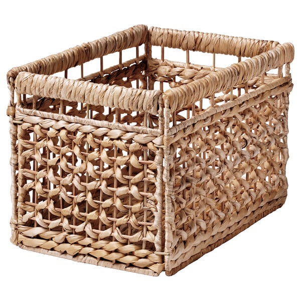 TÄTING basket, water hyacinth/natural, 35x25x25 cm