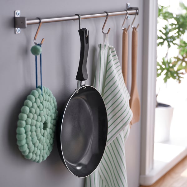 TAGGHAJ - TAGGHAJ Frying pan, non-stick coating black, 24 cm