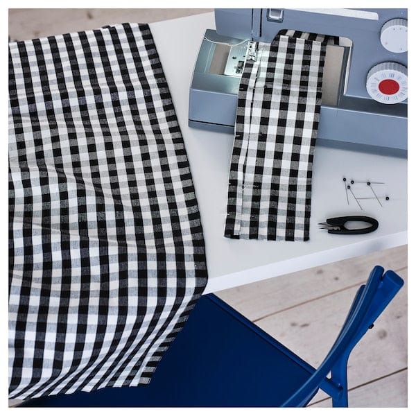 Ikea TAGGLUSERN - Pre-cut fabric, black/white, 150x300 cm