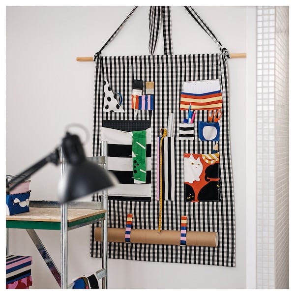 Ikea TAGGLUSERN - Pre-cut fabric, black/white, 150x300 cm