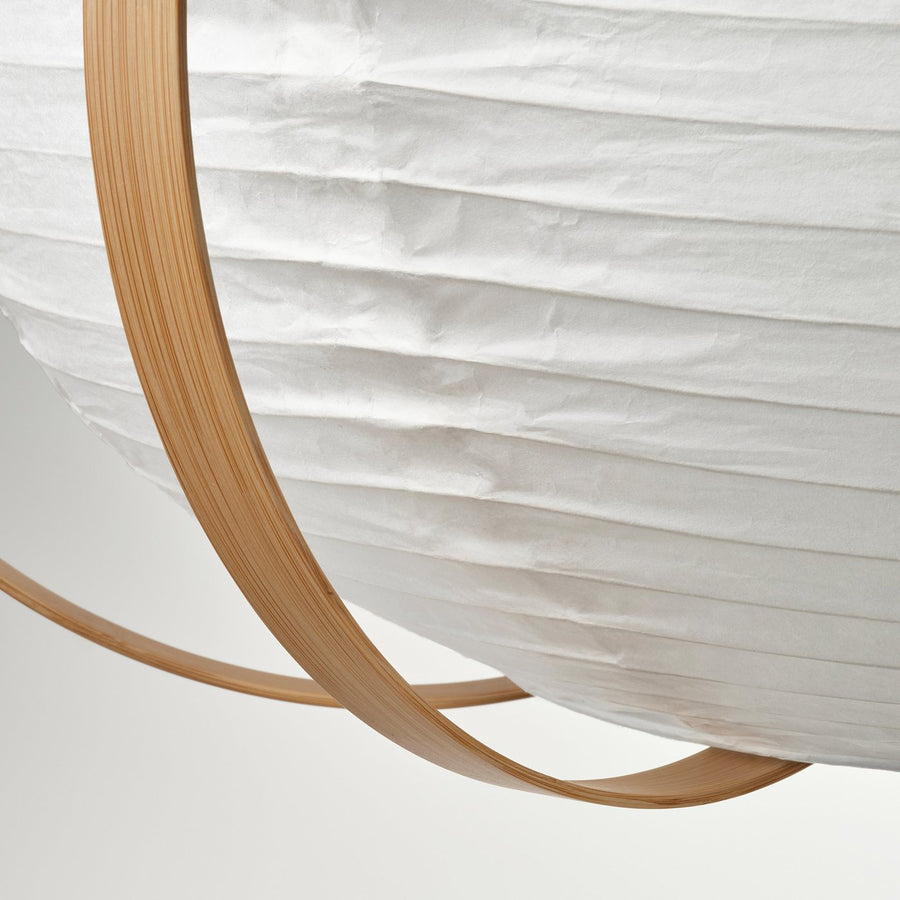 TAGGTOFS / HAVSDJUP pendant lamp, white bamboo, 67 cm