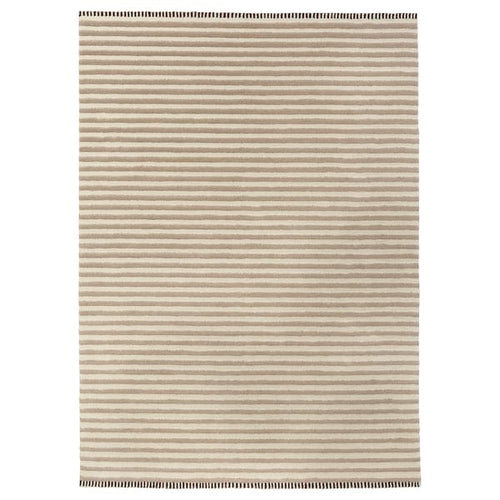 TÅGSPÅR - TÅGSPÅR Rug, high pile, white/beige, 170x240 cm
