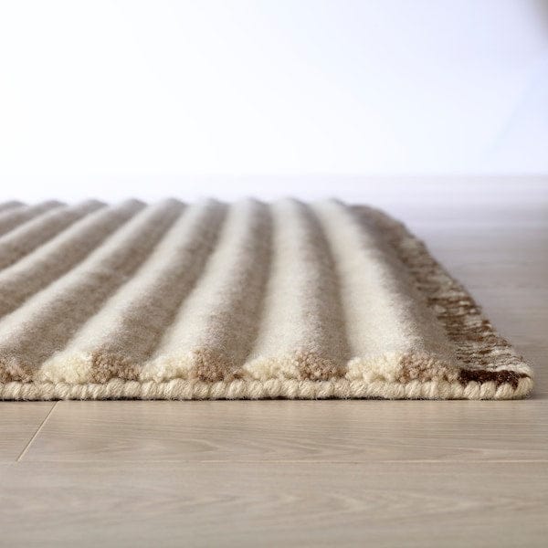 Ikea TÅGSPÅR - Rug, high pile, white/beige, 170x240 cm