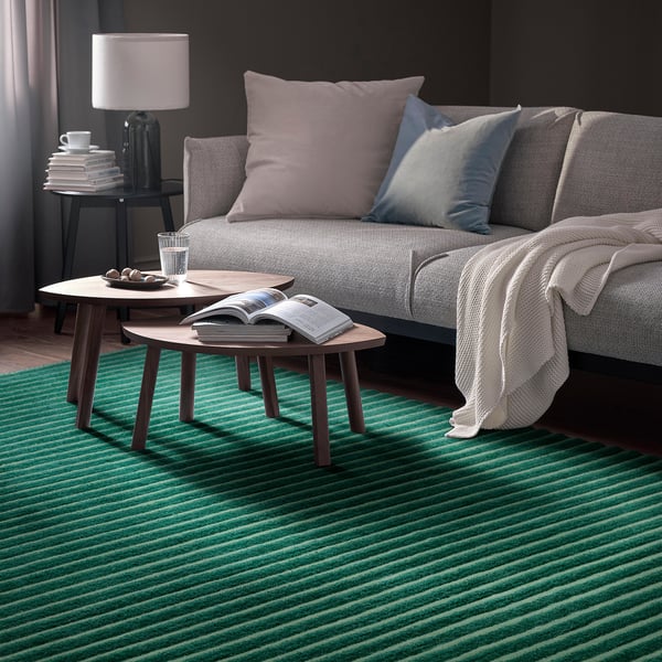 TÅGSPÅR - TÅGSPÅR Rug, high pile, green, 200x300 cm