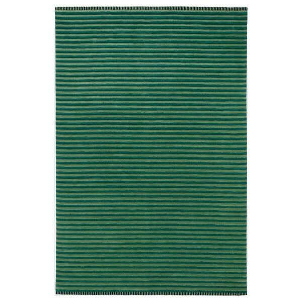 TÅGSPÅR - Carpet, long pile, green,200x300 cm