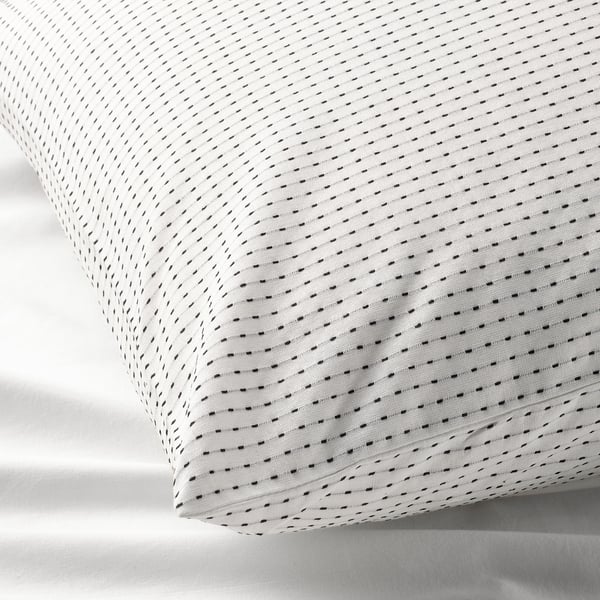 TÅGVECKLARE pillowcase, white/dark grey, 50x80 cm