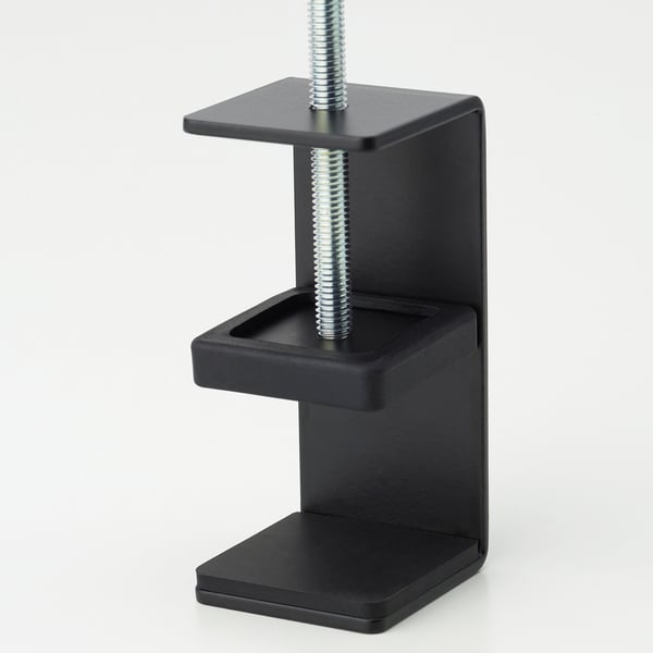 TÅGVIRKE - LED spotlight and clamp, battery-operated outdoor/dimmable black