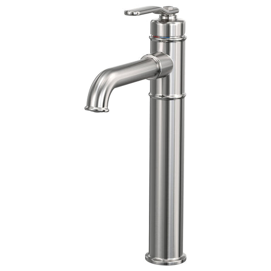 TAKSJÖN bathroom mixer tap top lever, stainless steel colour, XL