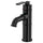 TAKSJÖN bathroom mixer tap top lever, black, M