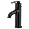 TAKSJÖN bathroom mixer tap top lever, black, M