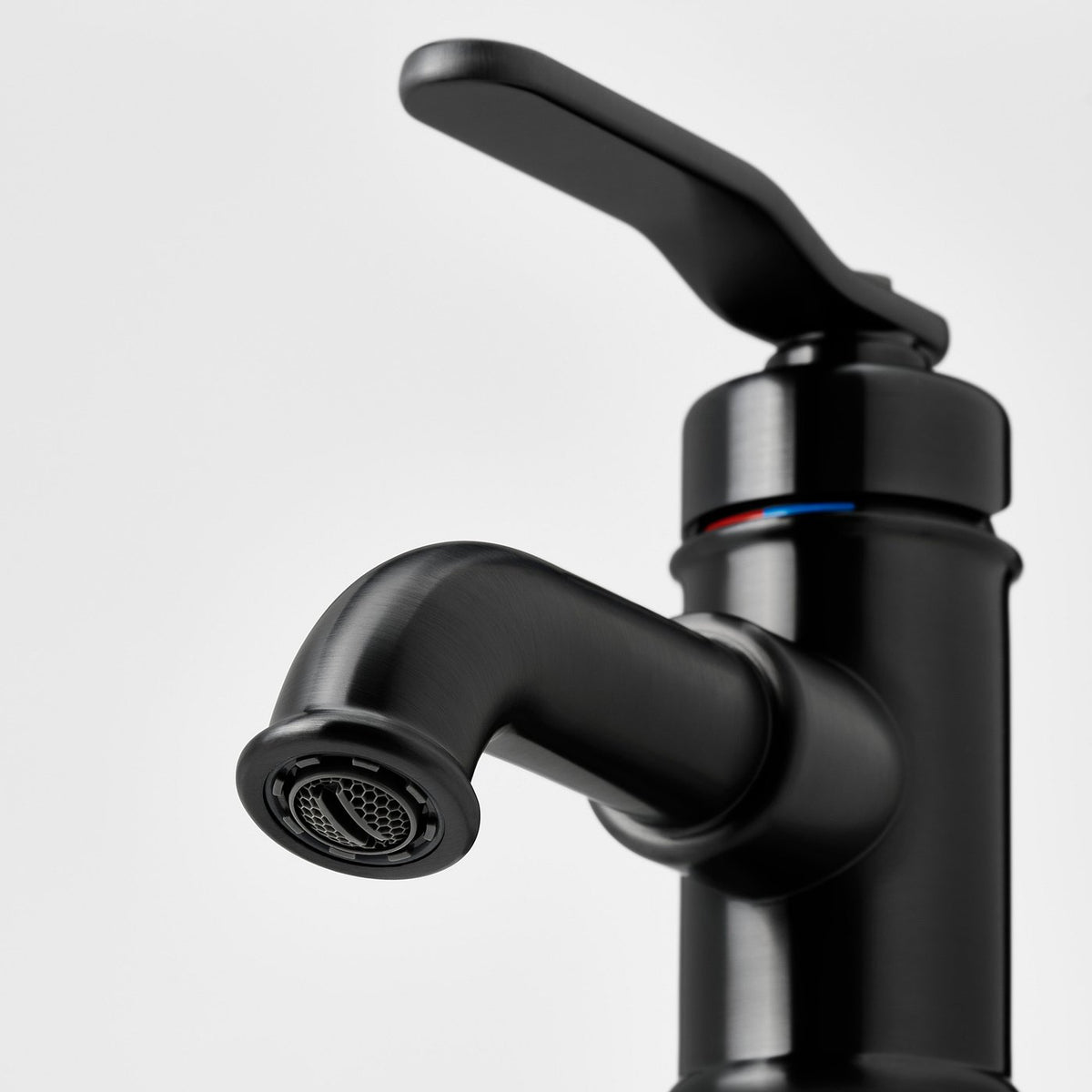 TAKSJÖN bathroom mixer tap top lever, black, M