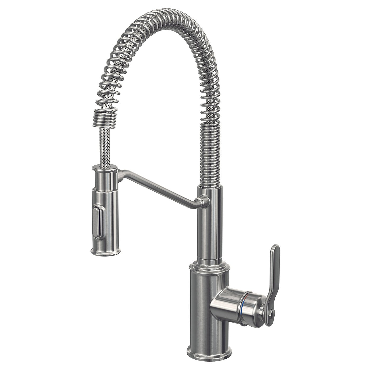 TAKSJÖN kitchen mixer tap pull down w spray, stainless steel colour