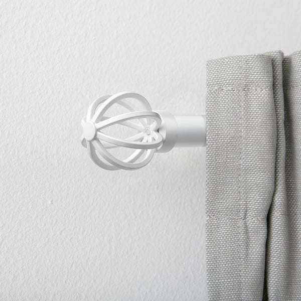 TALLBARSMAL finials, 1 pair, white, 6 cm