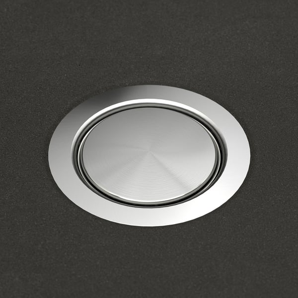 TALLSJÖN sink bowl w visible front, dark grey/stone effect, 80x65 cm