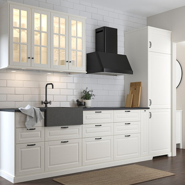 TALLSJÖN - Sink bowl w visible front, dark grey/stone effect, 60x65 cm
