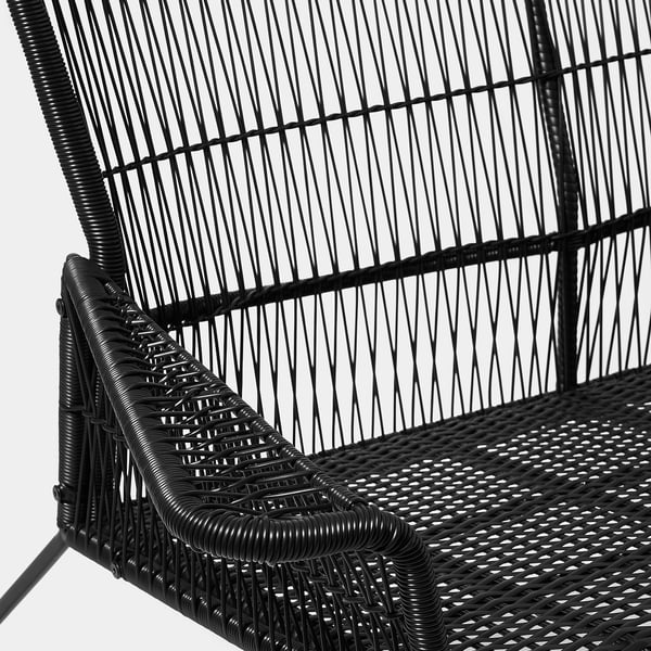 TALLSKÄR 2-seat sofa, outdoor, anthracite, 132x106x82 cm