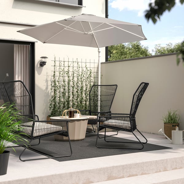 TALLSKÄR armchair, outdoor, anthracite, 83x106x82 cm