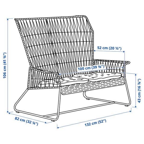 Ikea TALLSKÄR - Seating set, 4 seats, outdoor anthracite/Kuddarna light gray-beige