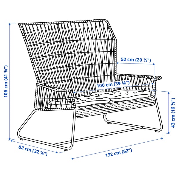 TALLSKÄR 4-seat, lounge set, outdoor anthracite/Kuddarna light grey-beige, 83x106x82 cm