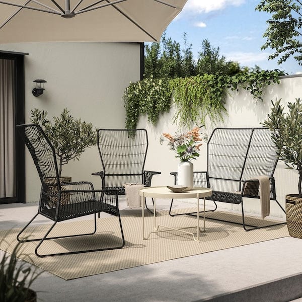 Ikea TALLSKÄR - Seating set, 4 seats, outdoor/anthracite