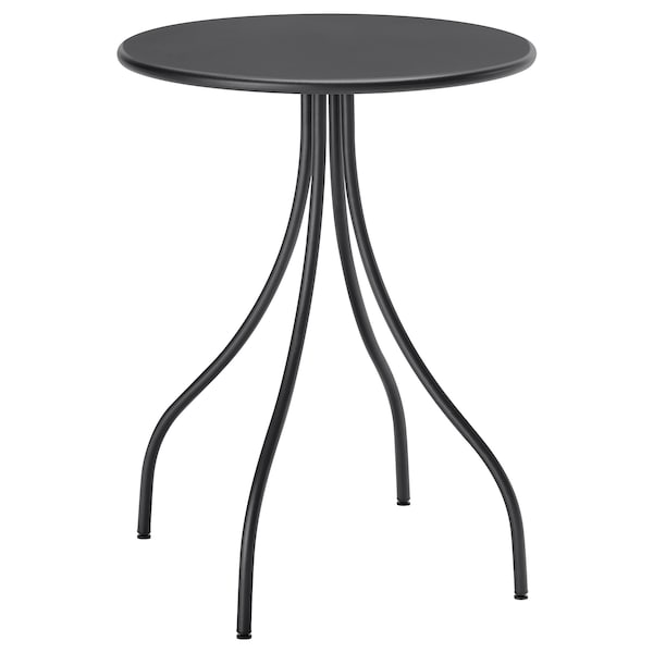 TÅNEBRO - Side table, anthracite, 46 cm