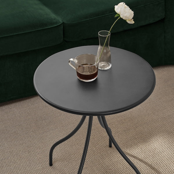 TÅNEBRO - Side table, anthracite, 46 cm