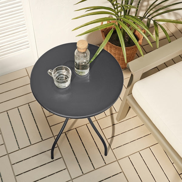 TÅNEBRO - Side table, anthracite, 46 cm