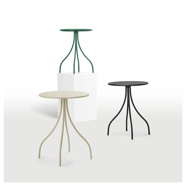 TÅNEBRO side table, in/outdoor/light grey-beige, 46 cm