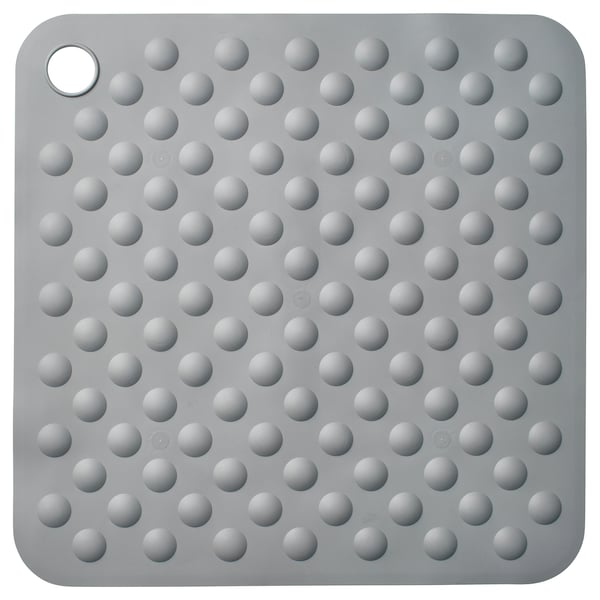 TÅNGEFLO shower mat, grey, 50x50 cm