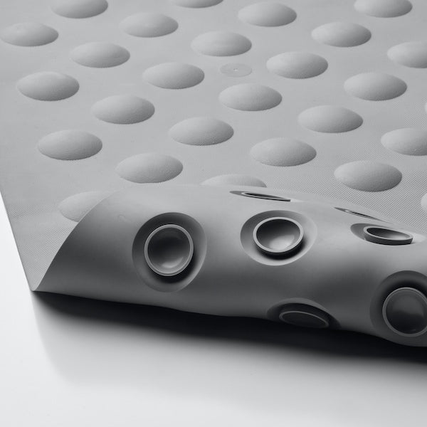 TÅNGEFLO shower mat, grey, 50x50 cm