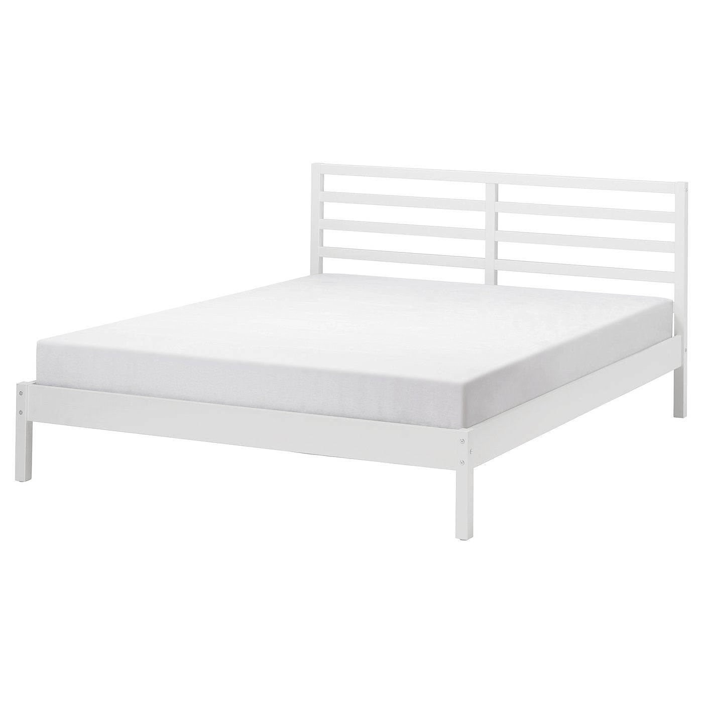 TARVA bed frame, white stained/Lillhällan, 160x200 cm