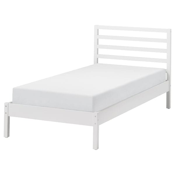 Ikea TARVA - Bed frame, stained white/Lindbåden,90x200 cm