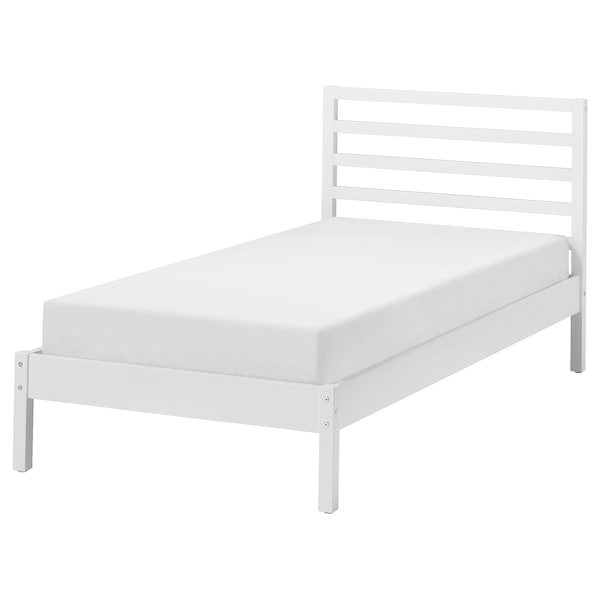 TARVA - Bed frame, stained white/Luröy,90x200 cm