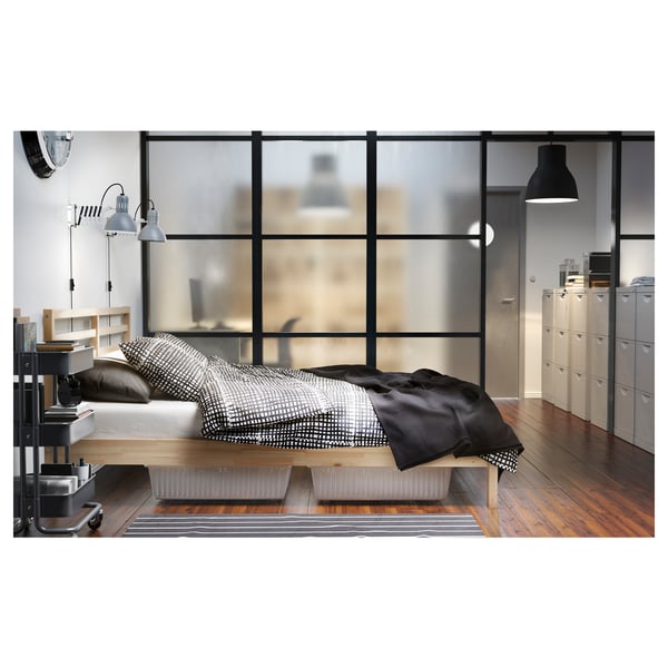 TARVA bed frame, pine/Lindbåden, 160x200 cm